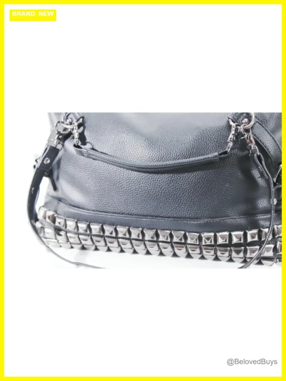 Punk Rivet Hobo Handbag Women Large Crossbody Purse Faux Leather Top Handle